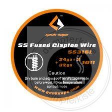 GeekVape 3 Meter SS316L Fused Clapton Wire (0.5 mm*2(=)+0.2 mm) Wickeldraht