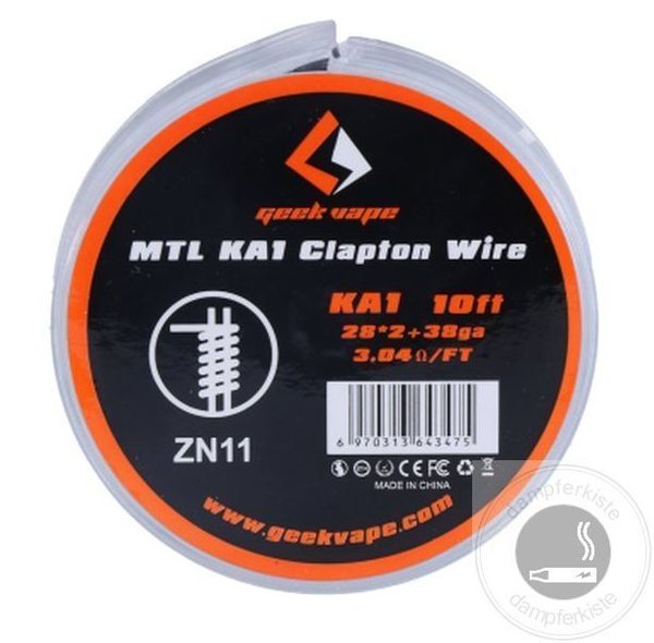 GeekVape 3 Meter KA1 MTL Clapton Wire (0.32 mm*2+0.26 mm) Wickeldraht